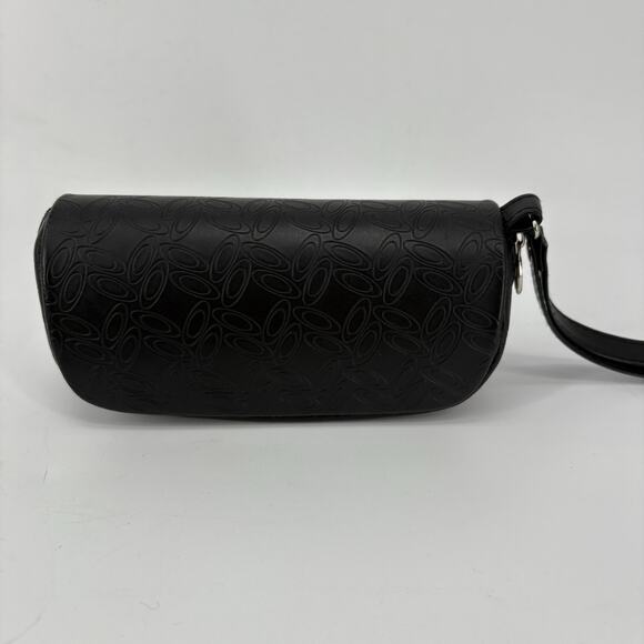 Oakley Sunglasses Case Only Black All Over Logo Zipper Soft Shell Leather Pouch - Picture 5 of 7